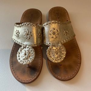 Jack Rogers Girls Miss Hampton Sandals Platinum